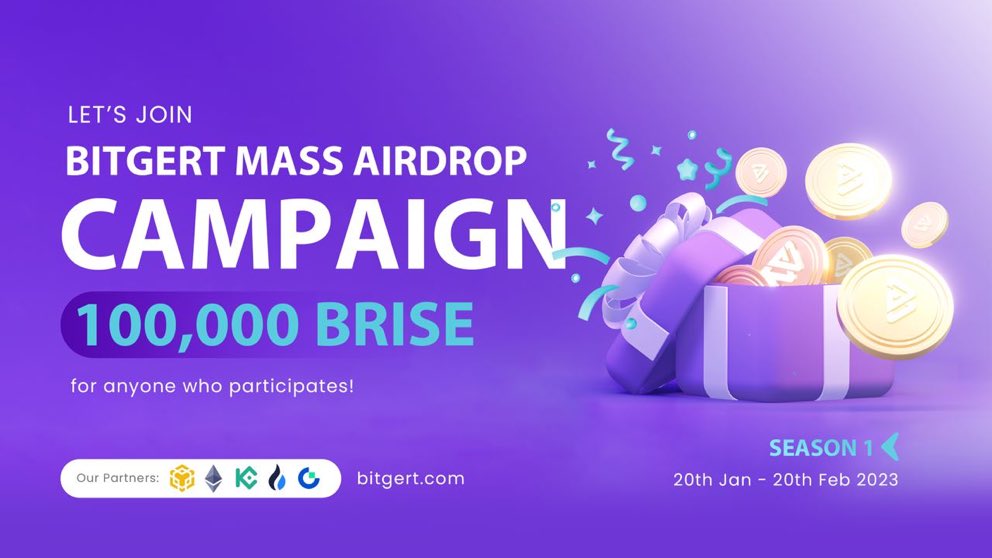$100 in 24 HOURS

$50 - RT &amp; Follow <a href="/bitgertbrise/">Bitgert - $BRISE</a>

$50 - Complete all tasks (post proof)
sweepwidget.com/c/bitgertmassa…

#BRISE #Bitgert