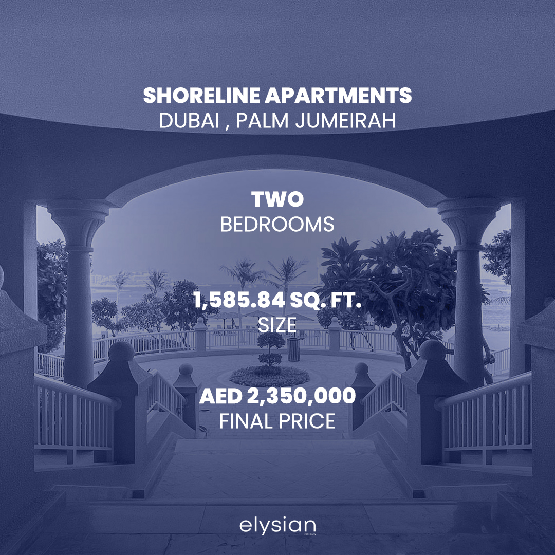 elysianGroup's tweet photo. ⚪️ JUST SOLD

Shoreline Apartments, Palm Jumeirah • AED 2,350,000
—
An amazing 2-bedroom apartment in Al Hatimi Shoreline Apartments with private beach access. https://t.co/M6TKGOEVlY