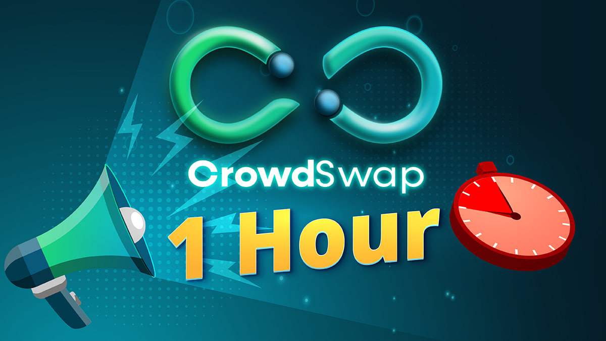 CrowdSwap_App's tweet photo. 💸 In less than 60 minutes, #CrowDEX features will be in full swing and we officially become a DEX where liquidity is pooled, #market is auto-made, and new opportunities will emerge! 😎
👉 So grab a coffee, kick back, and get ready because IT'S HAPPENING!
#BYOB #FriBomb💣 https://t.co/LyIKEX0CFq