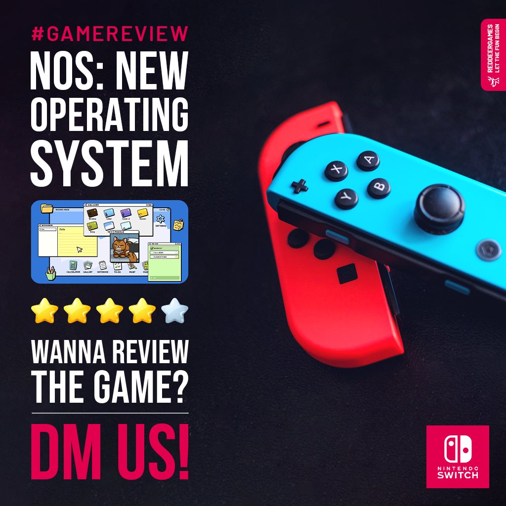 Yesterday we announced <nOS>

➡️ Nintendo Operating System

Did you see the trailer?
Here it is ⤵️
bit.ly/3WkSZK8

Interested in making a review?

DM US!!!

#indiegames #indiedev #gaming