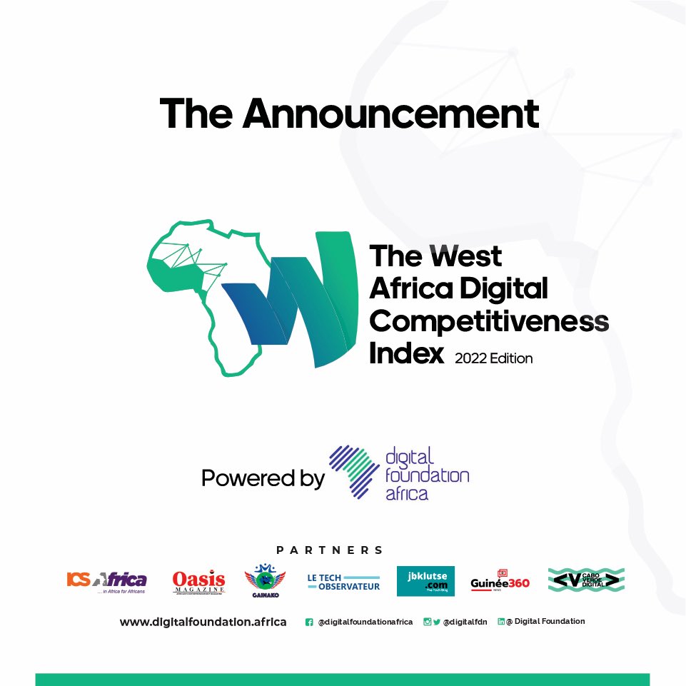 Faites attention lorsque nous abandonnons le premier indice de compétitivité numérique de l'Afrique de l'Ouest avec des informations sur les spécificités des pays sur notre plateforme et celle de nos partenaire compétents @OasisMagAfrica @icsafrica @jbklutsemedia @caboverdigital