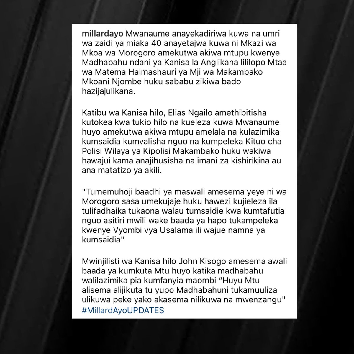 millardayo on Twitter "Mwanaume anayekadiriwa kuwa na umri wa zaidi ya