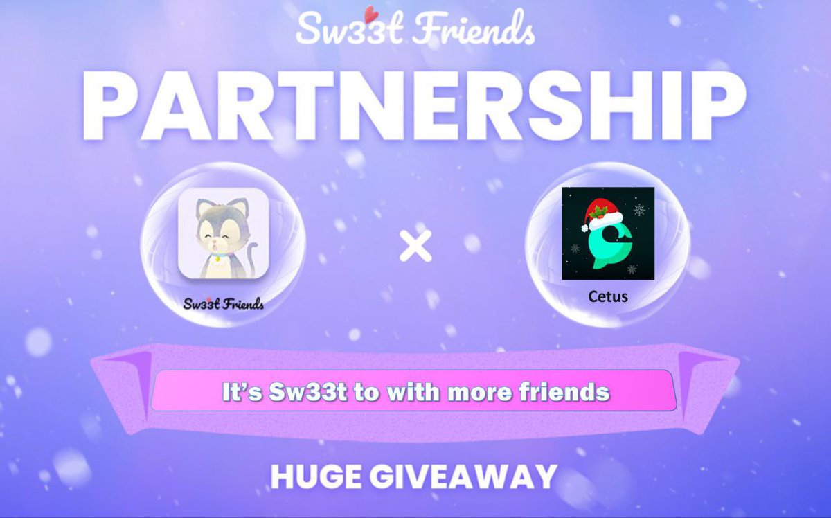 To celebrate our partnership with @firstdrop_xyz, we gonna give out 10 Free mint WLs + 10 cetus OG roles!🔥🔥

To win:
- Follow @firstdrop_xyz &amp; <a href="/CetusProtocol/">Cetus🐳</a> 
- Join discord: discord.gg/vbDS377e &amp; discord.gg/cetusprotocol
- Like &amp; quote RT ur address

#sw33tfriends #Aptos