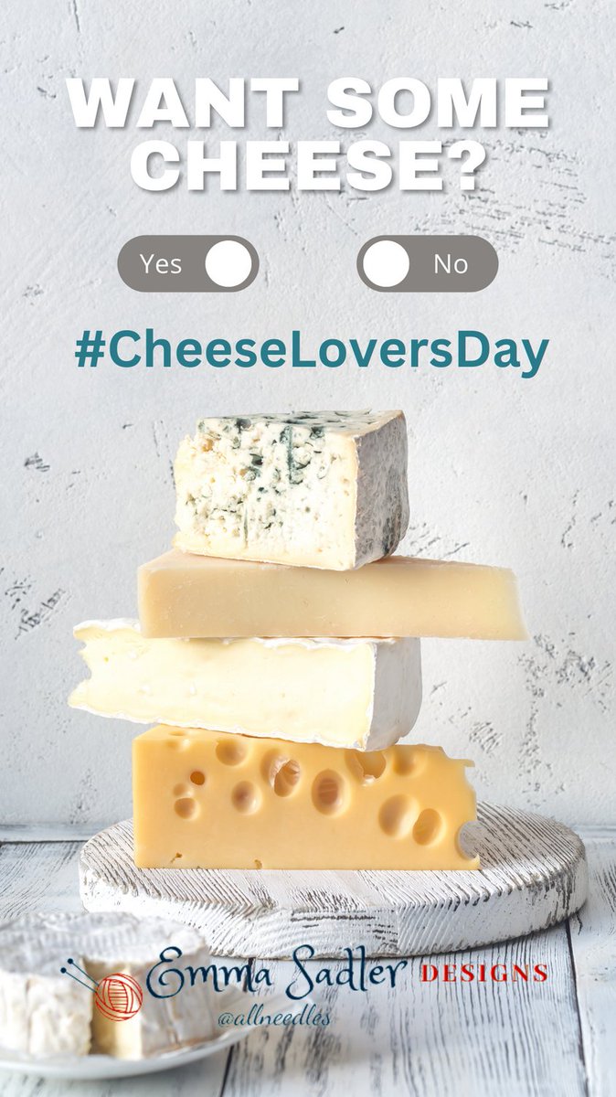 allneedles's tweet photo. Will you be eating any cheese today? Enjoy Cheese Lover's Day!!
#allneedles #emmasadlerdesigns #cheese #cheesloversday #cheesecheesecheese https://t.co/lBNCUd3pXG