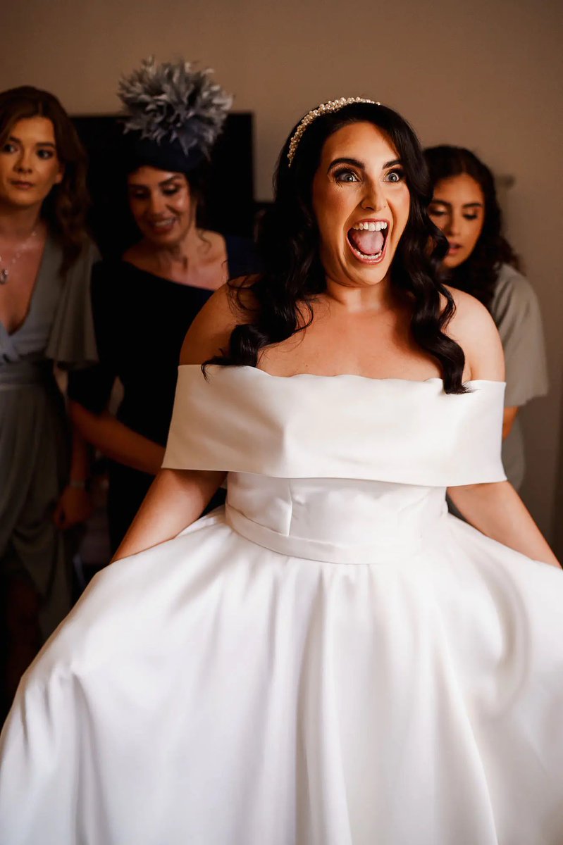 Olympia was quite excited to marry Rob! arj-photo.co.uk/weddings/wotto…