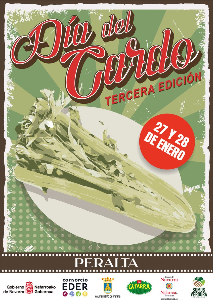 ¿Qué os parece si el próximo viernes 27 y sábado 28 de Enero nos vamos a #Peralta? Os invitamos al fantástico "Día del #Cardo"🥬, que celebra ya su 3ª edición. Podréis disfrutar de un programa repleto de actividades dedicadas al cardo.
Programa👉acortar.link/7o9OWG