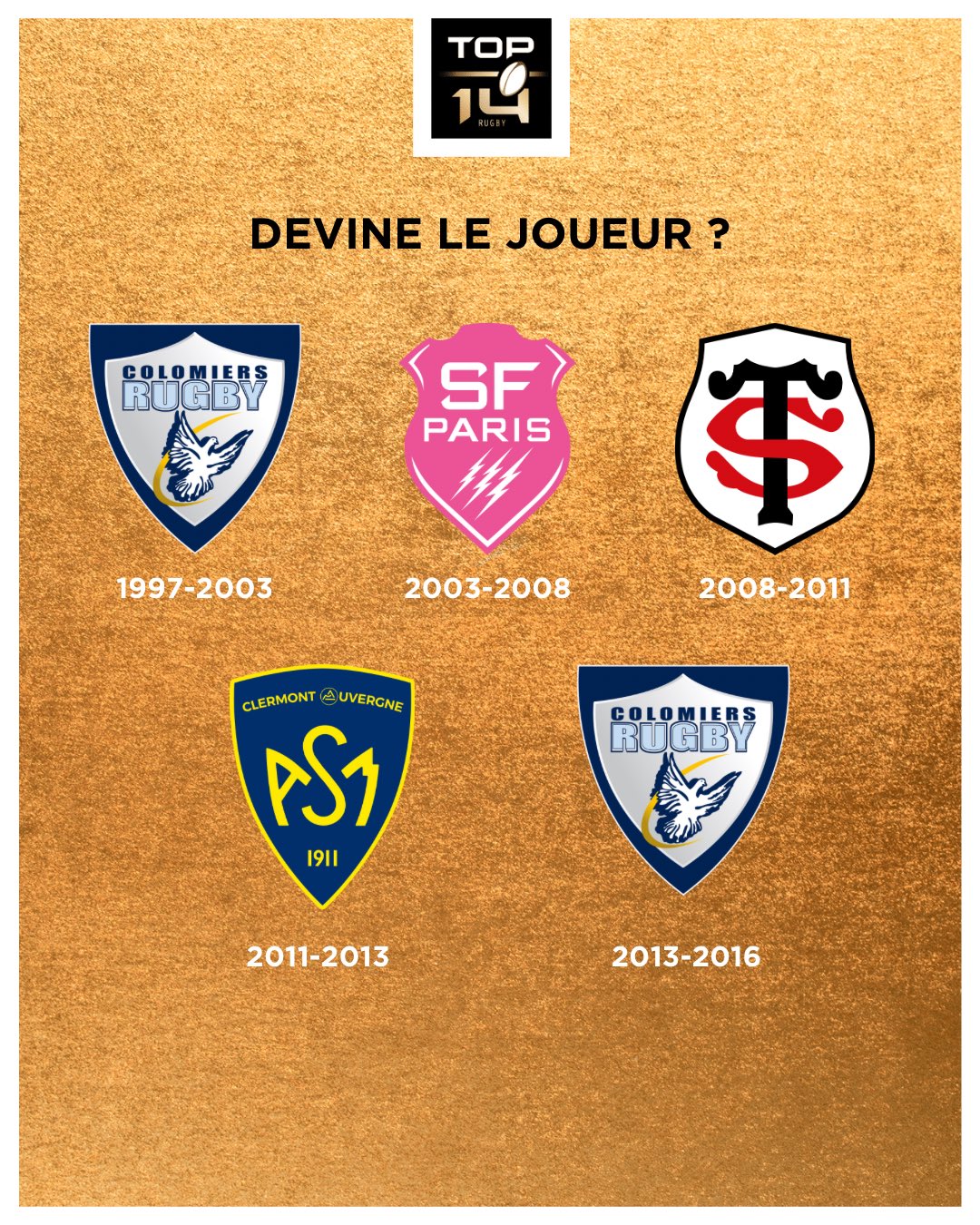 TOP 14 Rugby on X TOP14 Qui se cache derriere ces parcours Rendez vous en fin de journee en commentaires pour voir si tu as reussi a faire 5 5