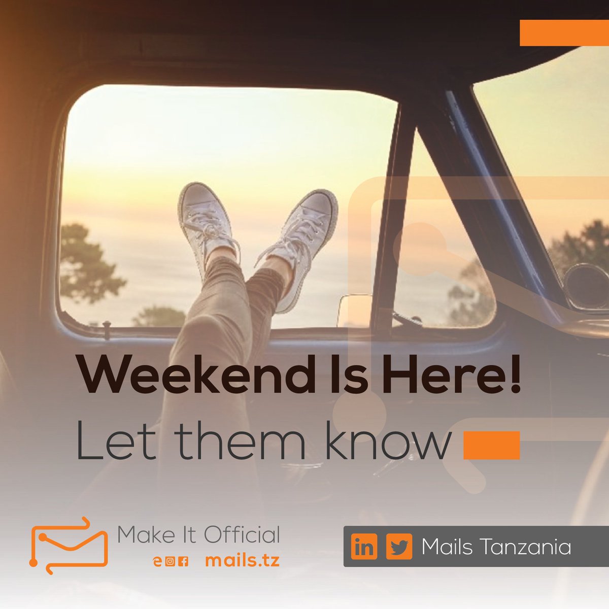 Weekend imefika, vipi umejipangaje kujibu emails za wateja??

Tupigie sasa: 0752191873
Tuma Email:  sales@mails.tz

#MakeItOfficial
.
.
#emails #emailsmarketing #marketing #DigitalMarketing #digitalmarketingtips #weekend #weekendvibes #vibes #work #weekendfun #Tanzania #TOT