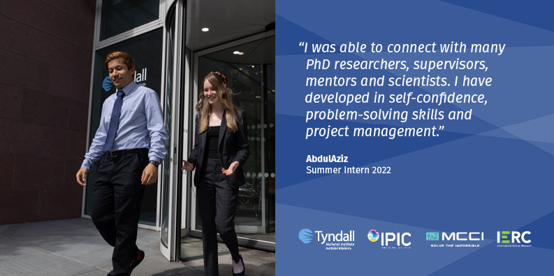 Only ten days remain to apply for our 2023 Summer Fellowship Programme!

You’ll be partnered with a senior researcher & undertake a 12-week research project.

Apply: bit.ly/3QBtd38

@ipic_ireland @MCCI_ie @IERC_Info @scienceirel @UCC @MTU_ie @ucddublin @tcddublin @UL