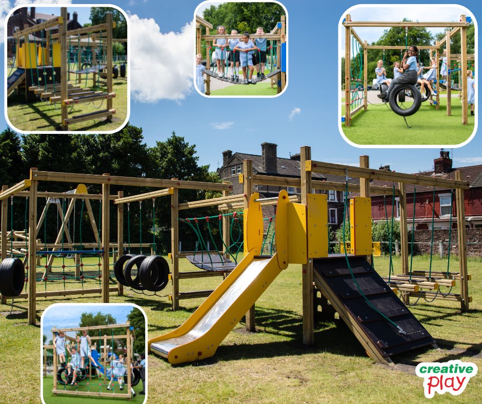 🎯#TakeACloserLook at our popular Activity Centre - The Dart! With Tyre Crossing, Clatterbridge, Log Walk, Slide & so much more, providing plenty of fun for kids of all ages. Its size allows for multiple children to play at once with lots of play value!👉ow.ly/LOHC50MoSra
