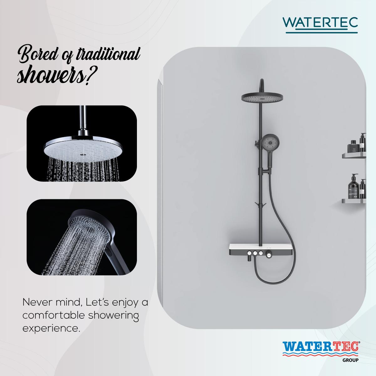 Watertecind's tweet photo. Watertec Shower Columns and Shower series are designed to craft a luxurious spa-like showering experience.
#watertecindia #showers #handshower #cistern #accessories #plumbing #BathFittings #bathrooms #bathware #sanitaryware #faucets #taps #wallmixer https://t.co/lutcaLvbYg