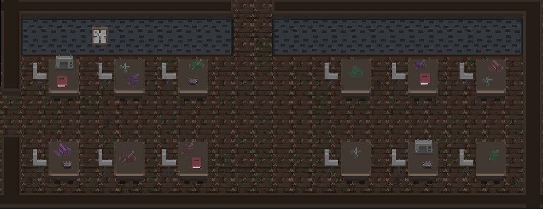 KonnickSaskia's tweet photo. Decorating every table different is a thing I like to do but nobody will be in this room for longer than 5 seconds...

Its for our Semesterproject at school :)

#IndieGameDev #leveldesign #pixelart https://t.co/FjDCS6PWI3
