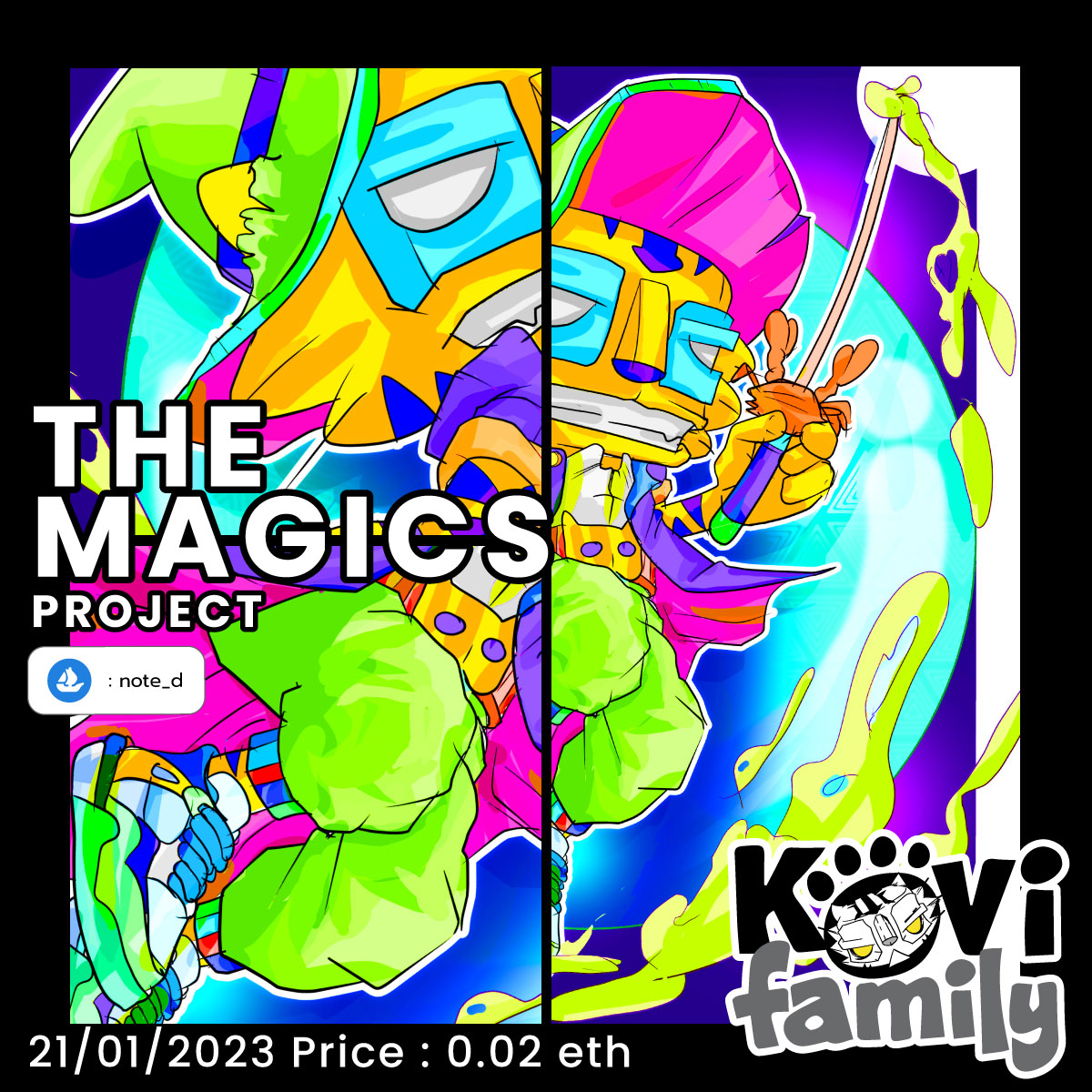 nl2td_std's tweet photo. 🐱 Kovi Family🐱
New Drop Card
Kovi The Magic #011 / 100 card
21/01/2023 | Time 05.00 p.m. (UTC+7)
https://t.co/ZP66a1mkTa
#NFTCommunity #themagics #kovifamily #event #kovi
#digitalart #artists https://t.co/rqcdOYNxAh
