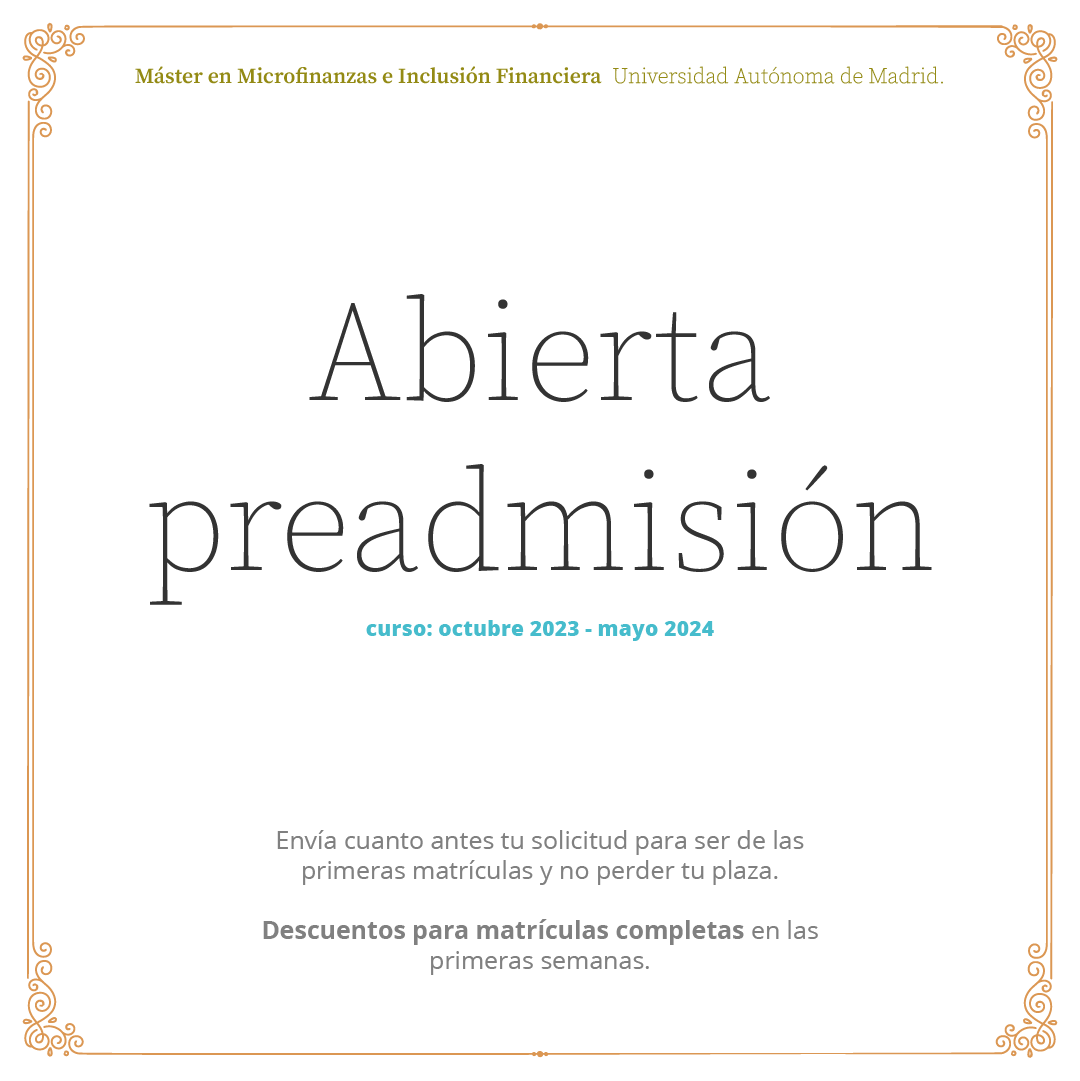 MicrocreditoUAM's tweet photo. Pronto abrirá la admisión oficial, pero ya estamos admitiendo candidaturas y creando la lista de espera por orden de recepción..

Si quieres ser de los primeros en matricularte y poder beneficiarte del descuento de matrícula temprana, envía ya tu solicitud https://t.co/LyqzUkVFDB https://t.co/GrlQtd8yML