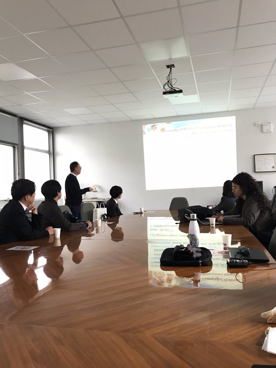 CSchneiderURCA's tweet photo. Présentation de l’@SCIENCES_URCA à une délégation de l’@Saitama_Univ_PR dans le cadre de la #MIC #ErasmusPlus entre le #Master3G #GEGENA #URCA et le #Master Génie Civil #Saitama
@UrcaDri @universitereims https://t.co/XP1epcWY6b