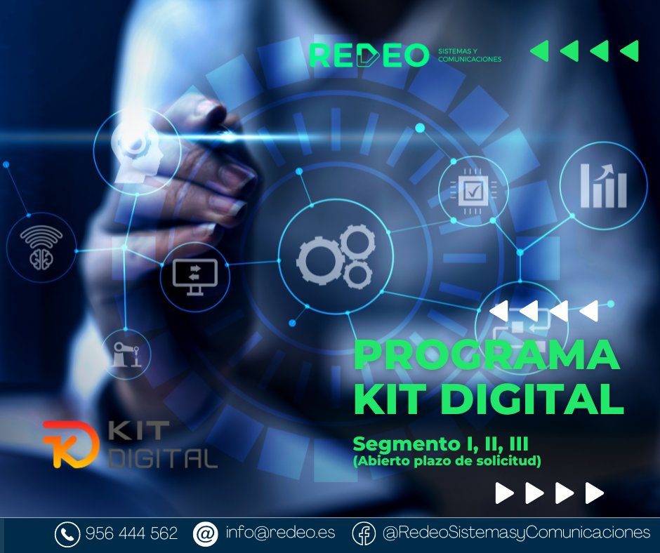 RedeoSistemas's tweet photo. #kitdigital 📢 Aún estás a tiempo de implantar soluciones digitales en tu #negocio para dar el salto a la modernización y ser más competitivos en tu sector. En @RedeoSistemas #agentesdigitalizadores te ayudaremos a realizar la transformación digital de tu #empresa. ¿Comenzamos? https://t.co/VyqLlTt7Fp