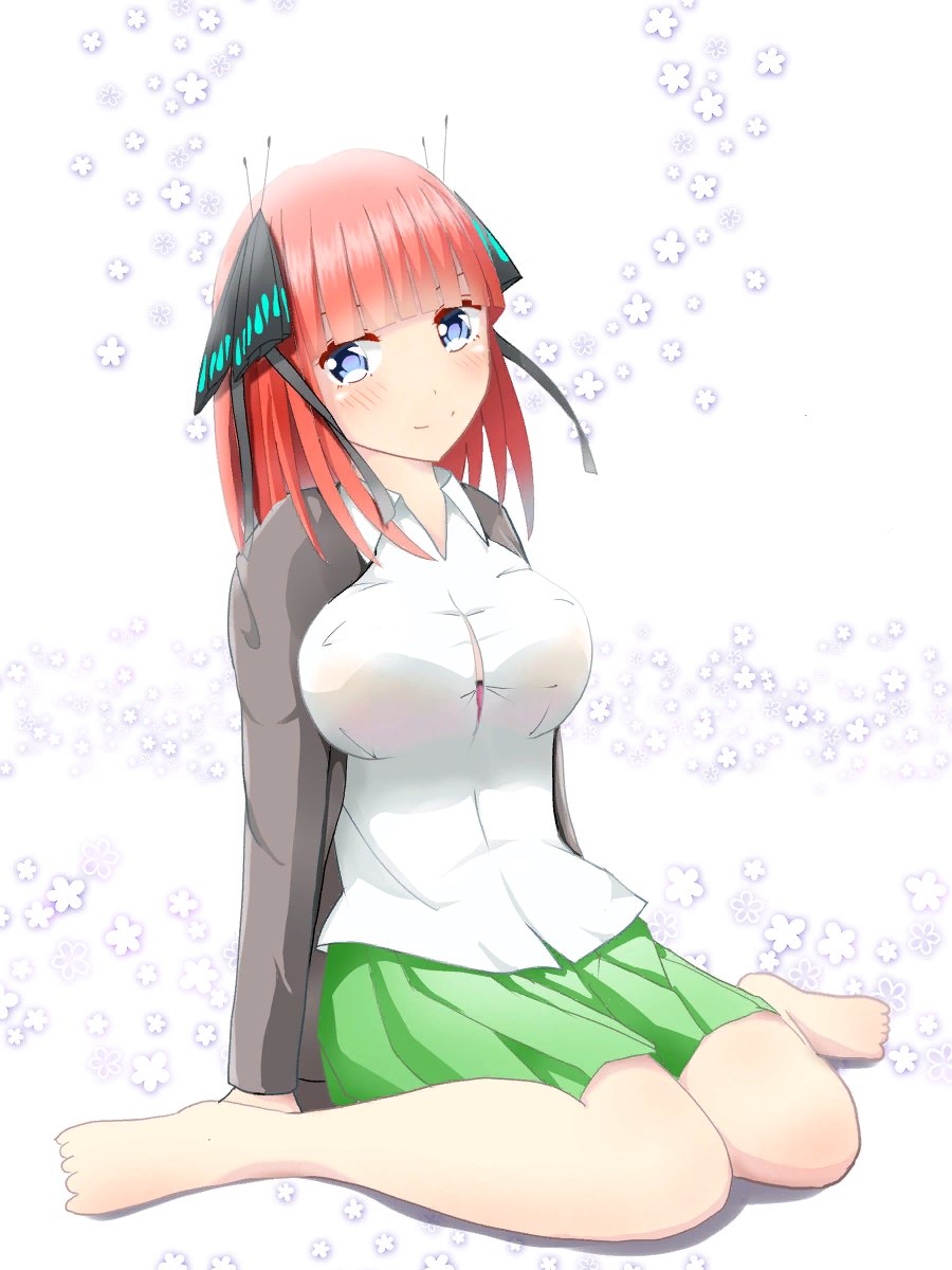 猫タシさんがTwitterに投稿した中野二乃(五等分の花嫁)のイラスト。