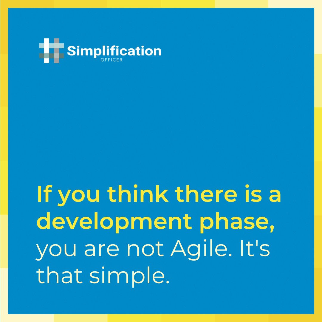JurgenLACoach's tweet image. Why do so many assume that Agile is for the Development organisation only?

#FridayQuotes #SimplificationWorks #SimplificationOfficers