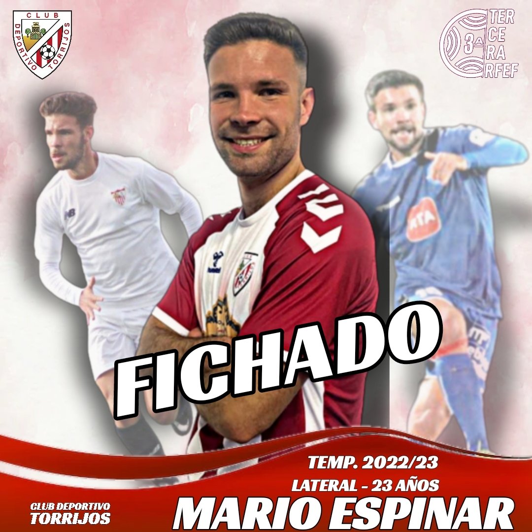 🔥FICHADO🔥
#Buenosdias familia...tenemos fichaje 🔝Mario Espinar , joven lateral  con buena zurda, calidad y recorrido con ganas de dar guerra. Canterano del Sevilla y el Mirandés , ha jugado en equipos como Puertollano,Utrera , Mirandés B etc...
Bienvenido <a href="/marioespinar3/">Mario Espinar Lerida</a>
