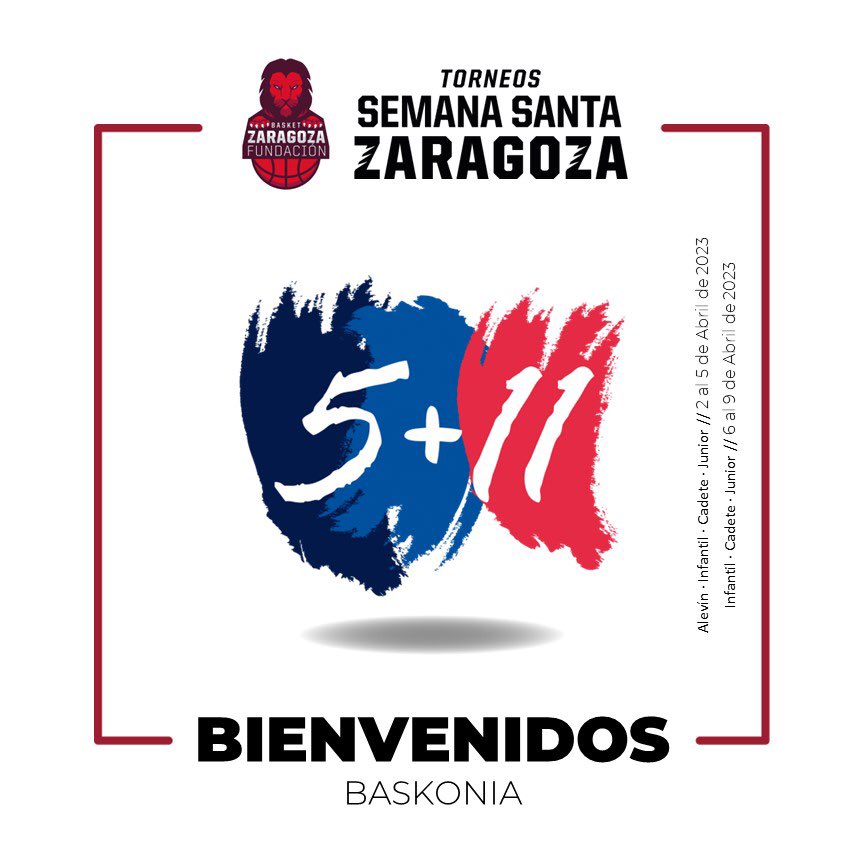 Una cantera @ACBCOM más que también disputará el Torneo Semana Santa Zaragoza de la @Fund_BZ

@Fundacion5mas11 @Baskonia

¡BIENVENIDOS!