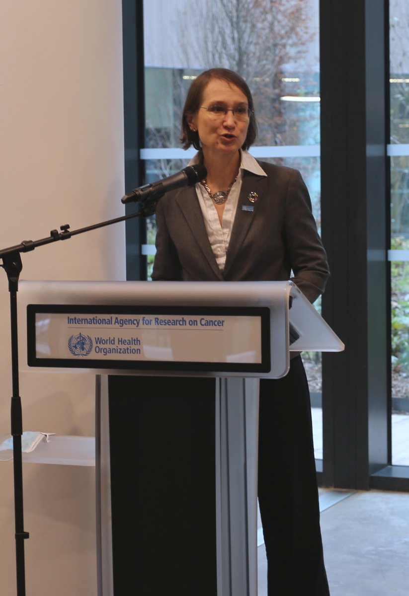 Great speech from <a href="/IARC_Dir/">Dr Elisabete Weiderpass (views are my own)</a> to 🙏 our 🇫🇷 institutional partners, welcome personnel to the Nouveau Centre, &amp; launch a new era of OpenScience! We look forward to welcoming you to the #IARCNC to continue research towards a 🌏 where fewer people develop #cancer