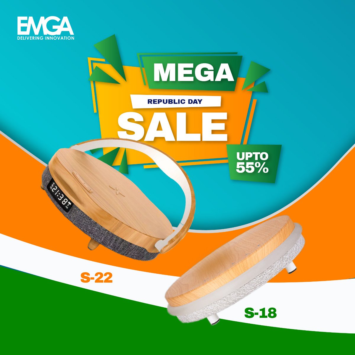 EmgaSales's tweet image. REPUBLIC DAY SALE 🇮🇳

👉🏻 4-in-1 EMGA Bluetooth speaker, wireless charger, alarm clock and touch enabled LED lamp

👉🏻 3-in-1 EMGA Bluetooth speaker, wireless charger and touch enabled LED Lamps

Get up to 55% off on EMGA Music Lamps! ✨

*Limited period offer

#emga #tech #speaker