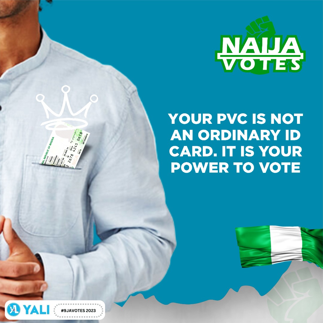 Ever wished to sleep and wake up the next morning and become a citizen of that dream country - UK, Canada, China, et al?

What if I told you the citizens of those countries made these countries to be so enviable, and you too can build Nigeria to such taste?

Go #GetYourPVC