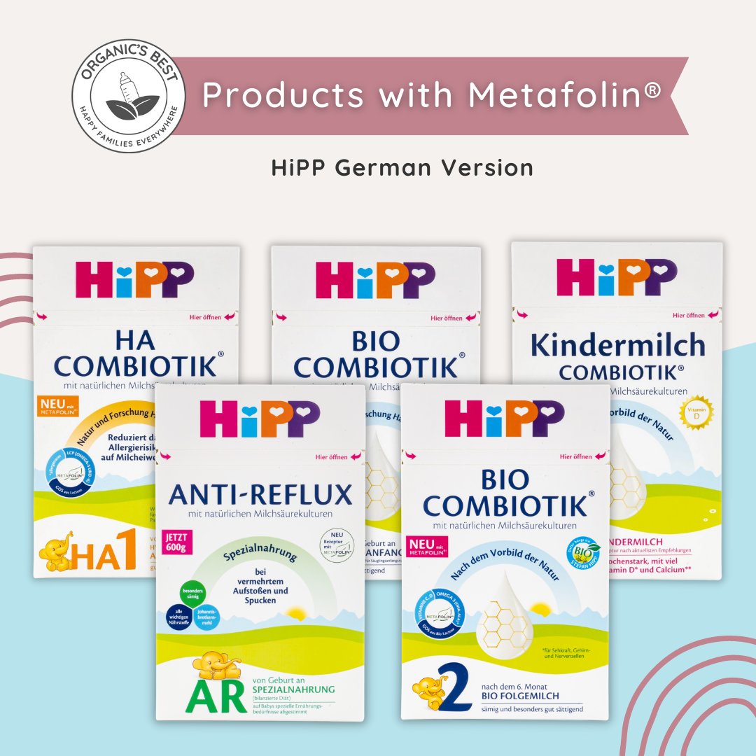 organicbestshop's tweet image. What is #Metafolin? 
It’s a premium natural form of folate and folate is a natural form of vitamin B9 that’s found in breast milk. 
That’s why we recommend these #Babyformulas from #HiPP
👉🏼 Shop now - organicsbestshop.com