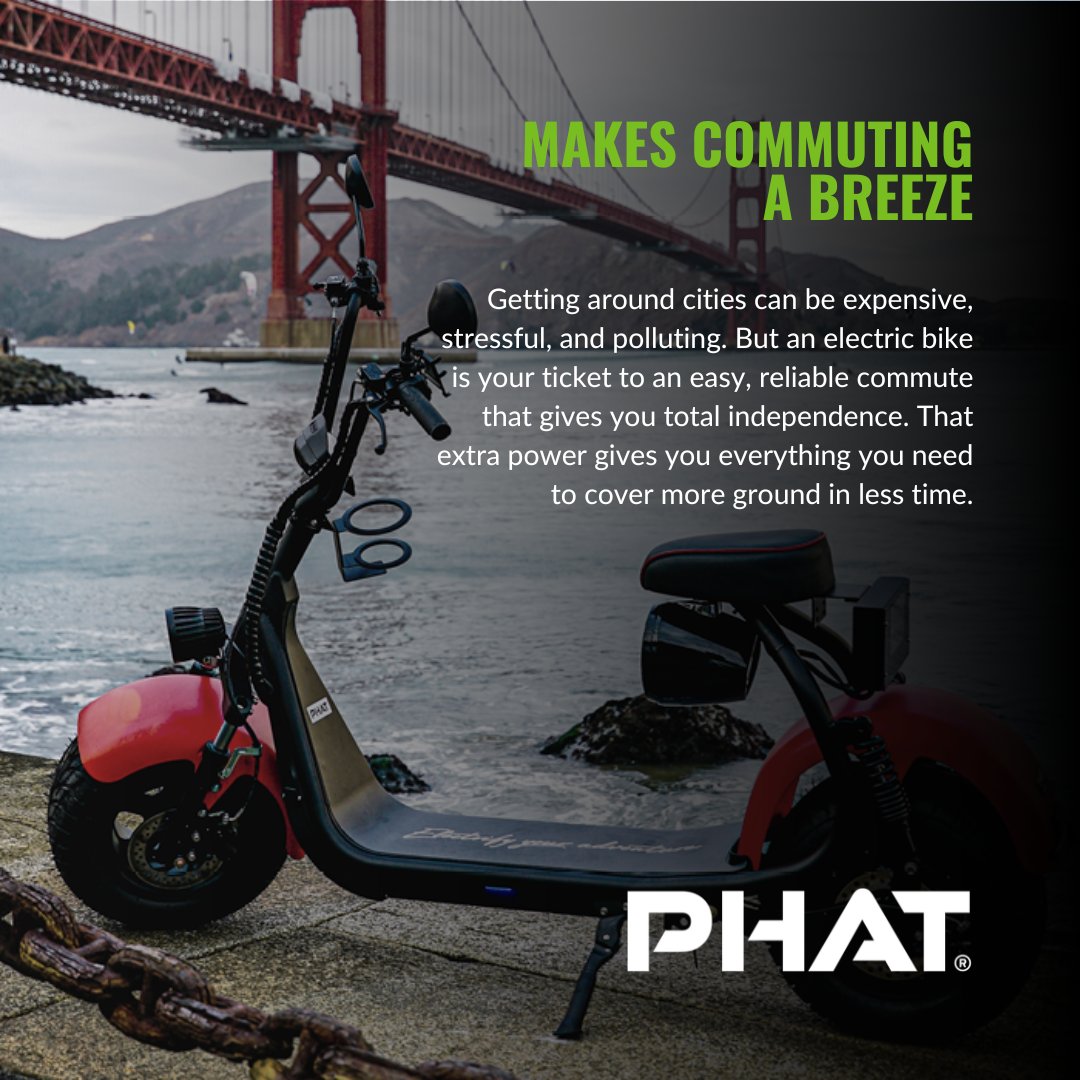 Power up and ride ahead—it's time to switch to PHAT! Discover our favorite reasons to make that switch today!

#phatrides #upgradedride #customstyle #electricscooter #ebike #ebikelife #electricride #rideelectric #twowheeler #twowheels #custombike #customride #fattire #travel