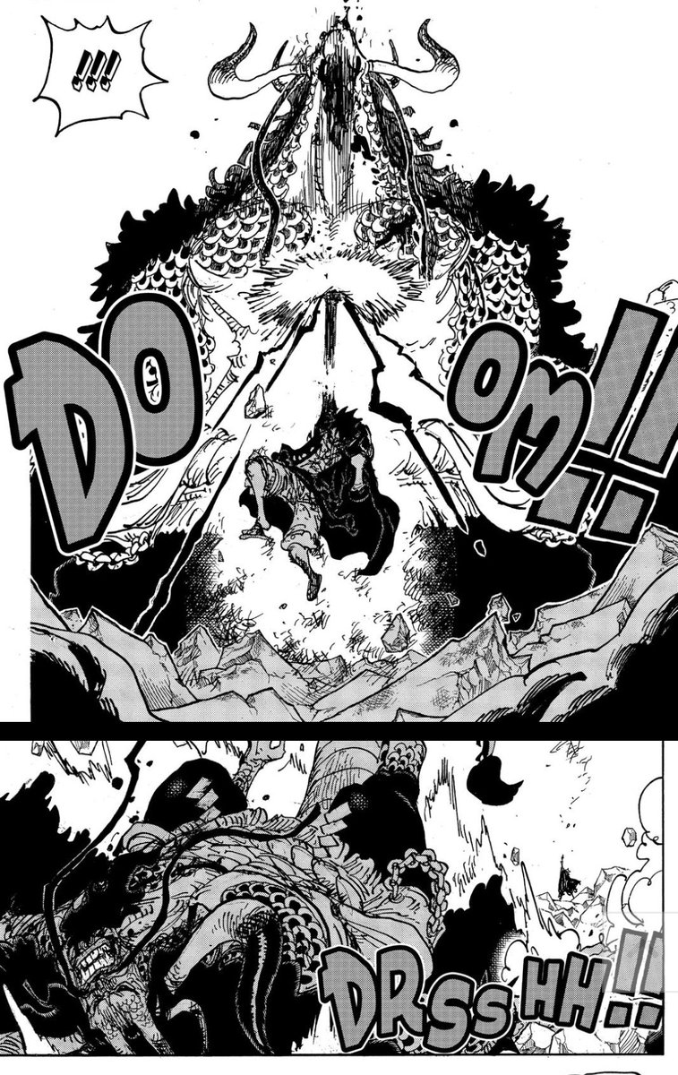 Throneneo's tweet photo. #ONEPIECE1072

"Can't believe Luffy  beat Kaido here with no named attack, my goat built different" https://t.co/wIqKryOQOS