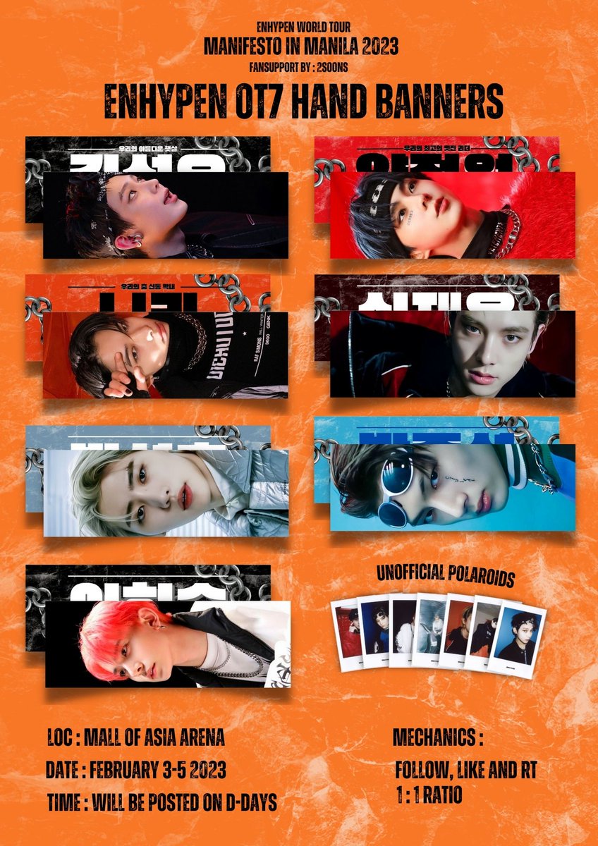 newkidzone's tweet photo. ENHYPEN MANIFESTO MANILA 
» OT7 freebie hand banners 
   by : @2soons

hello engenes ! i'll be giving away hand banners on february 3-5, this is open to all, see you there ! 💥

#MANIFESTO_IN_MANILA https://t.co/kuQWBZANKI