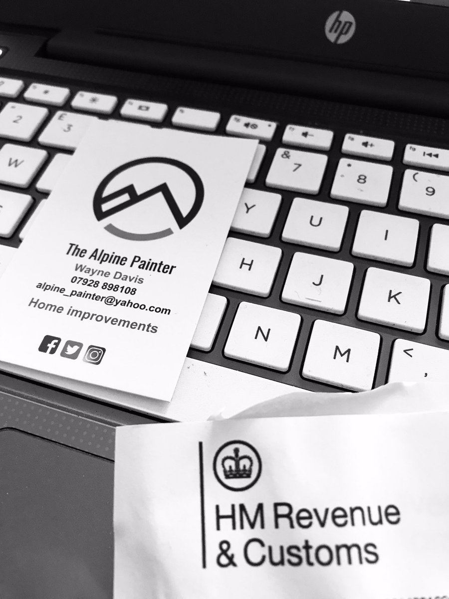 AlpinePainter's tweet photo. Self assessment day….. shame it’s NOT a bit MORE complicated!#painters #decorator #selfassessment #HMRC #selfemployed #tax #numbers #recipt #blackandwhite #caculator #fridaymorning https://t.co/DklwriFdMy