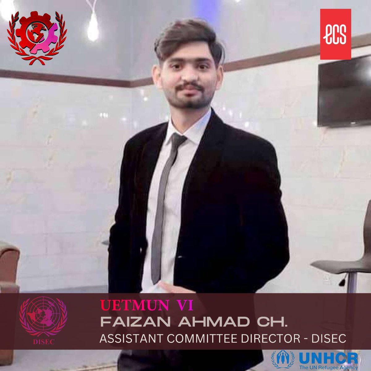 MUNUET's tweet photo. Serving as Assistant chair of  DISEC this year, it is my utmost honor to work with you all, and I am look forward to meeting you at 
UETMUN VI.
Faizan Ahmad Chaudhary.

#uet #uetmun #mun #munlahore #muncircuit https://t.co/8X67idN3bp