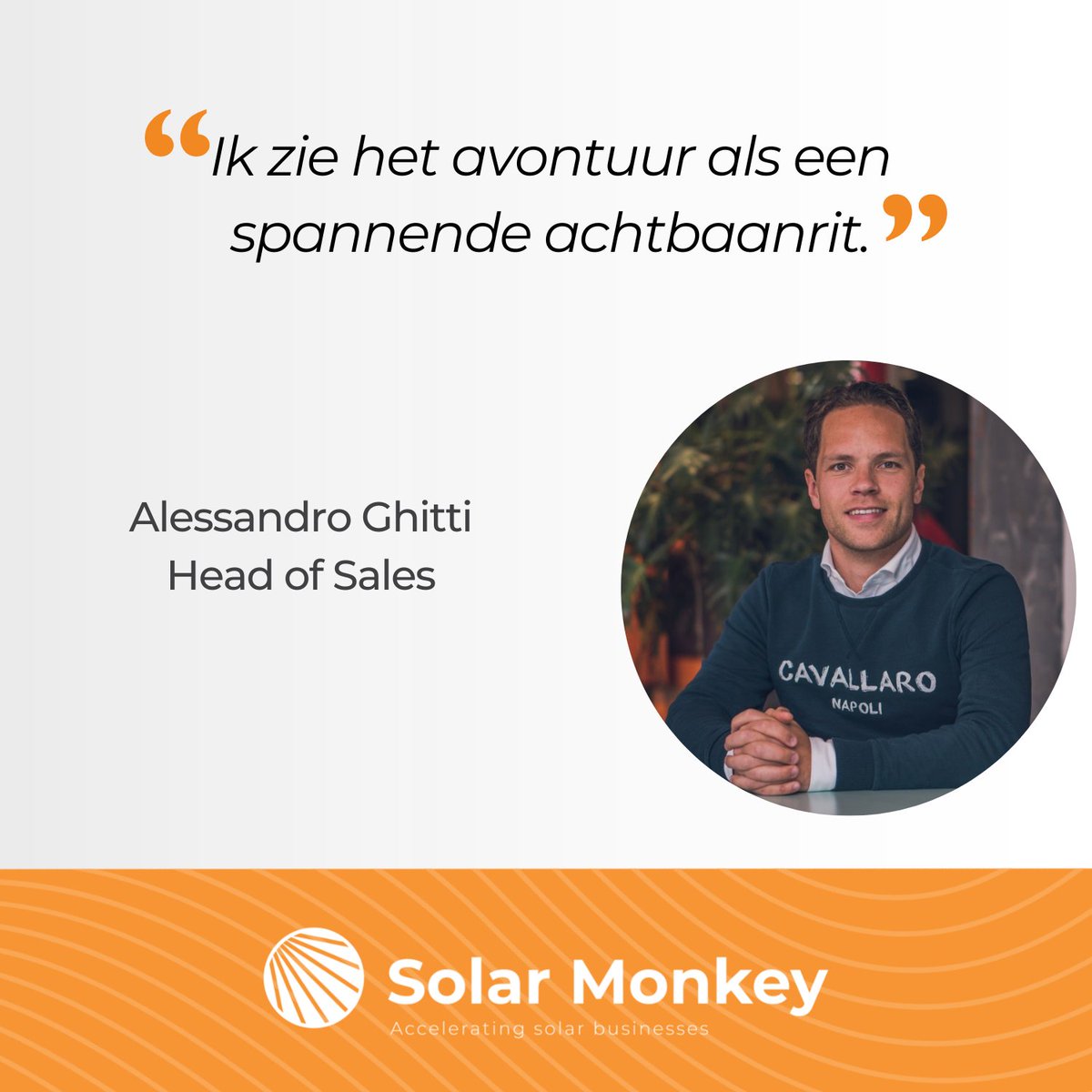 📢"Ik zie het avontuur als een spannende achtbaanrit."

🎤Alessandro, of Sandro zoals we hem kennen, is onze gloednieuwe head of sales. Hij is nu al een onmisbaar onderdeel van ons team.

❓Wil je meer weten over Sandro? Klik op de link! ow.ly/qAb550MtuWz