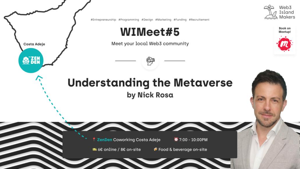 wim_dao's tweet photo. GM, 2nd round in the south? 🏖️
Here we go, the first #WIMeet of 2023!
📢@NicolaRosa will dive you into the #Metaverse and challenge everything you thought to know.
📍Zen Den, where we blur the lines between the physical and digital worlds 🧙🏼♂️
✍🏼✍🏼✍🏼
https://t.co/jQc0nTysyh https://t.co/AHeY4BfL4O