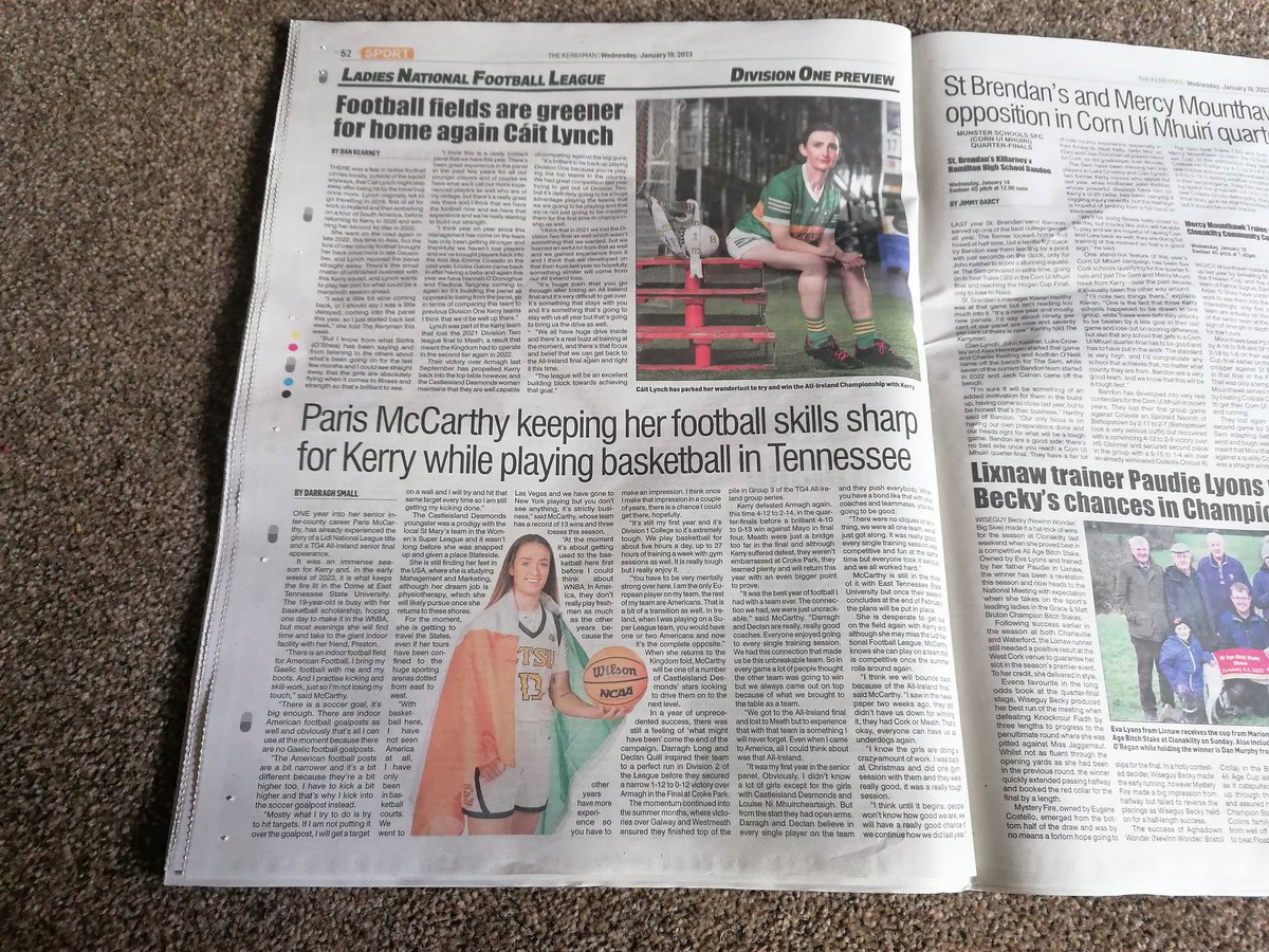 kerryladiesfoot's tweet image. Thanks to @dankearney48 of the @kerryman_ie @Aidan_the_Block of the @Kerrys_Eye for the previews of the Lidl Ladies National Football League Division 1 campaign ahead of this weekend's first round fixture against Waterford #serioussupport