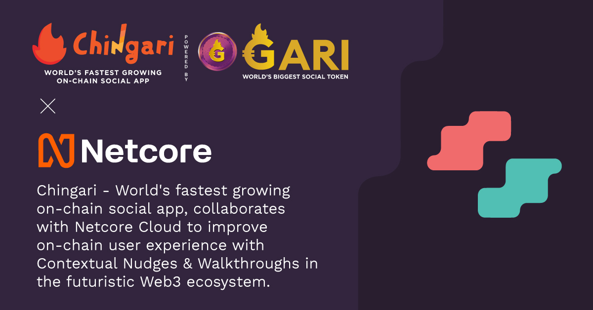 netcore_cloud's tweet image. Together with Chingari, we are are super elated to use our capabilities to present video creators journeys backed by hyper-personalization in real-time, taking their experience to an all new level!🆙

#ClientOnboarding #NewClient #Onboarding #Personalization #ContextualNudges