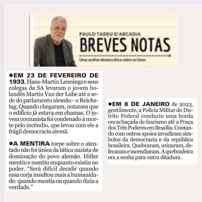 PtPocos's tweet photo. Página jornalística com conteúdo muito relevante, vc encontra no Breves Notas, por Paulo Tadeu D' ardadia.
Aqui alguns recortes pra vcs acompanharem...
#vemcomPT #LulaPresidente https://t.co/gTLU0AIKI1