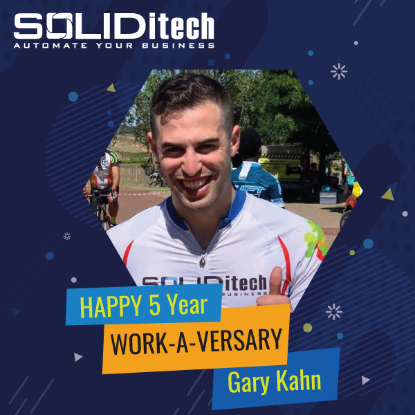 soliditech's tweet image. A massive congrats to our very own Gary Kahn on his 5 year work-a-versary at SOLID. Thank you for all your hard work and dedication - we couldn't do this without you :)  #SoftwareLife #SOLIDitech