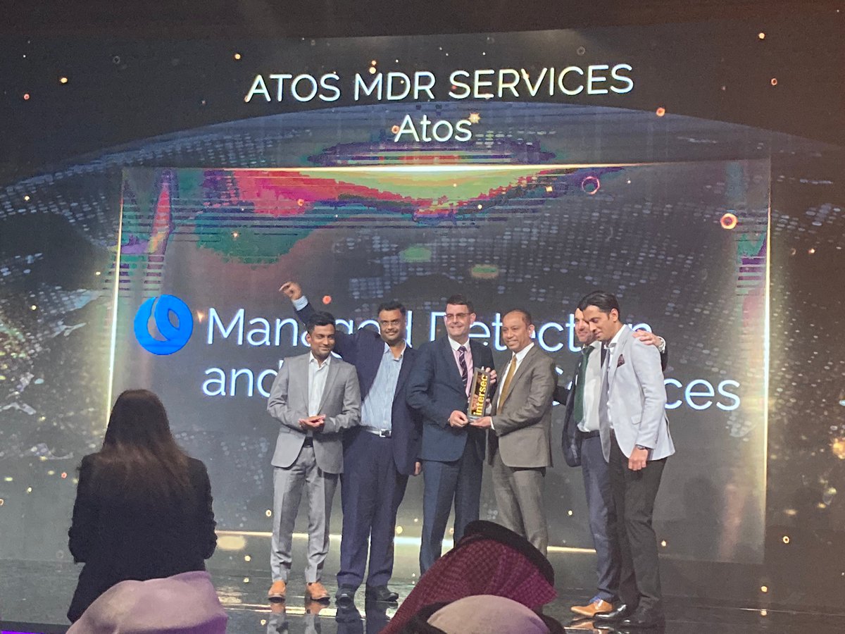 DwayneNcloud's tweet image. 🏆 Atos Managed Detection and Response service (#MDR) and the AIsaac platform for Cyber Analytics and Hybrid SecOps won the #Cybersecurity service of the year award at #intersecexpo 2023. 👏 
@IntersecExpo #CyberSecurity
