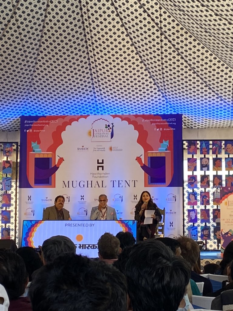 harperbroadcast's tweet photo. .@AanchalMalhotra joins @ShuklaRajiv, @NavdeepSuri and @kishwardesai to discuss the remembrance of Partition, and the role of its memory in the path towards healing.
#InTheLanguageOfRemembering #HymnsInBlood
@JaipurLitFest #JaipurLiteratureFestival #HarperCollinsAtJLF https://t.co/vy8kjIUGpn