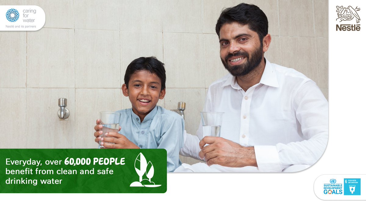 nestlepakistan's tweet photo. Nestlé Pakistan has established six safe and clean drinking water facilities in Sheikhupura and Kabirwala, enabling over 60,000 people to benefit from clean and safe drinking water.
Learn more: https://t.co/qnPBAtorVO
#C4W #WaterFiltration #SDG6 https://t.co/YncYVf5iXK