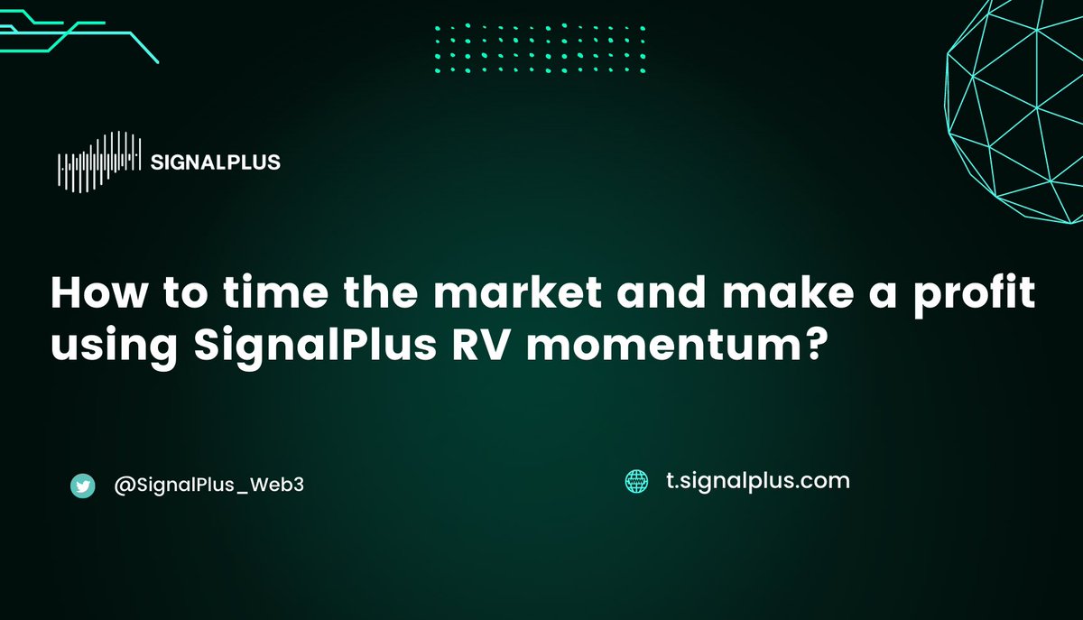 SignalPlus_Web3's tweet photo. 1/
How to time the market and make profit using SignalPlus RV momentum🤔

One of the most popular trading themes in Dec 2022 must be selling vols

Regretted missing the opportunity? 

We have provided a useful tool to find the timing to sell vols on SignalPlus trading platform🧵 https://t.co/KvyODOAwZz
