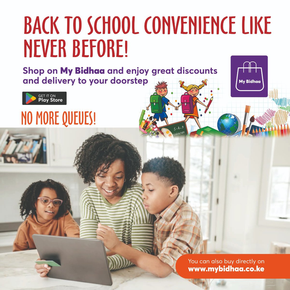 citizentvkenya's tweet photo. Don’t get stuck in ques in the bookshop buying your books and stationery. Buy on My Bidhaa and have them delivered to your doorstep. See how easy it is to buy on My Bidhaa.
@mybidhaa @Lhornpublishers @centumPLC https://t.co/5NJe0axEvF