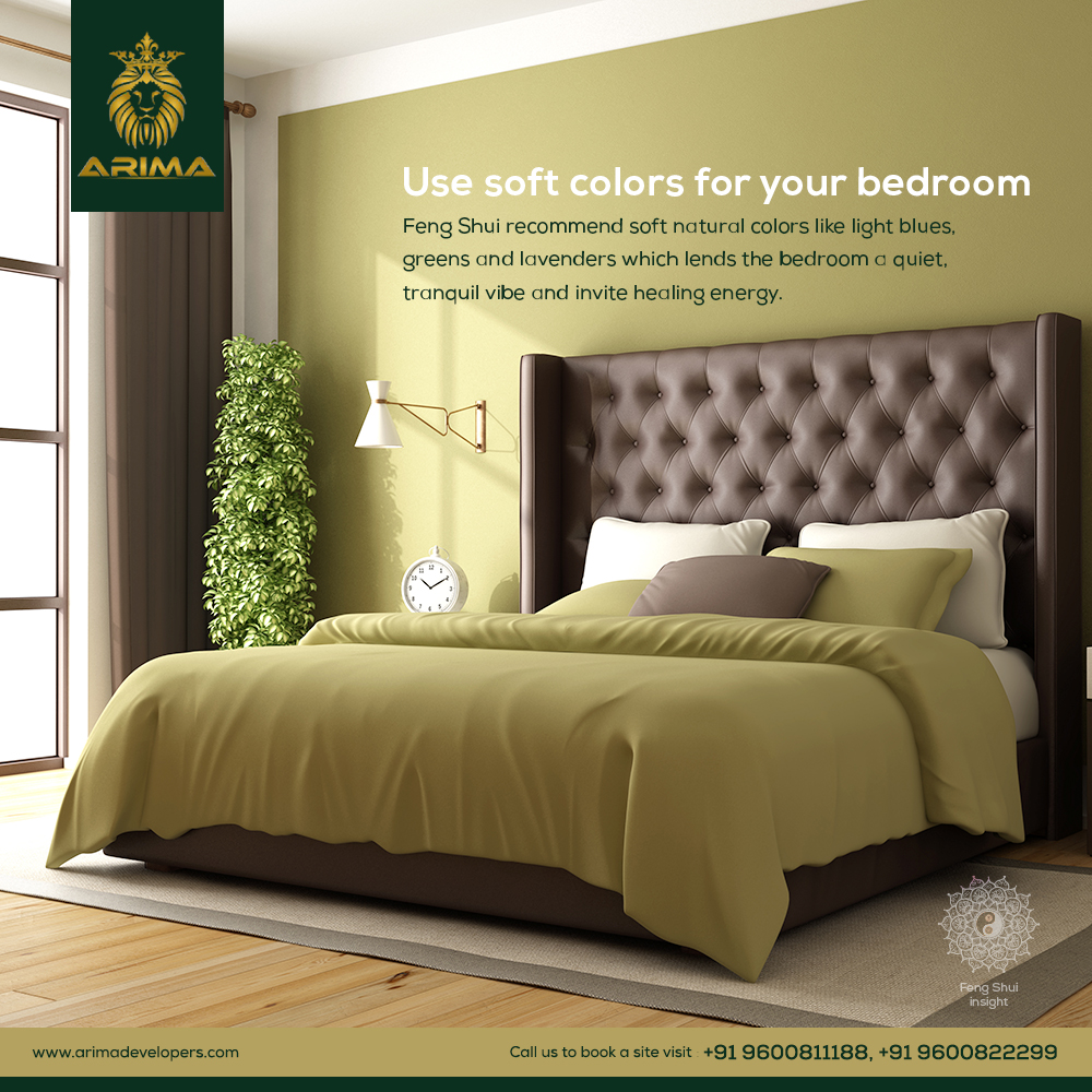 ArimaDevelopers's tweet image. Use #softcolours for your #bedroom!
#FengShui recommends soft #natural #colors like light #blues, #greens and #lavendars which lends the bedroom a quiet, #tranquilvibe and invite #healingenergy.
#ArimaDevelopers🏗 - Coimbatore
#2BHKApartments #3bhkapartments #apartments #housing