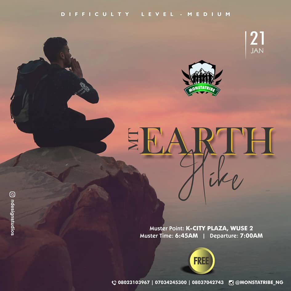 monstatribeNG's tweet photo. “The sun does not forget a village just because it is small.”—African Proverb
It's MT EARTH HIKE
Date:Saturday, 21st January, 2023
Muster Point:K-City Plaza, Wuse 2, Abuja
Muster Time:6:45am
Departure Time:7:00am
Fee:FREE
#monstatribe_ng #monstatribe #AbujaTwitterCommunity https://t.co/LLwL1qDiJm