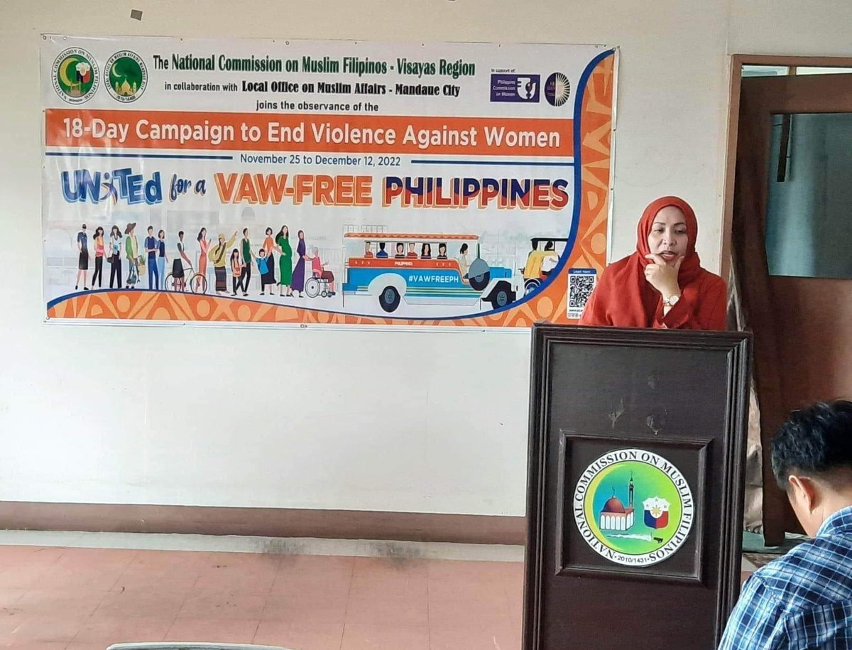 NCMF_BER's tweet photo. The NCMF-Visayas under the leadership of Director Onasis Omar Balt, through the Gender and Development (GAD) Unit led by Focal Person Hanefah M. Sultan, conducted Lectures on Anti-Violence against Women held on January 24, 2022 at the NCMF-Visayas Regional Office, Cebu city. https://t.co/YXNnEMNTEG