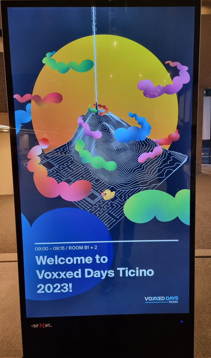 CristinaGiotto's tweet photo. Oltre 350 sviluppatori per l'ottava edizione di Voxxed Days Ticino un record!
#vdt #ated #voxxed #Ticino #Switzerland #vdt23 https://t.co/ZduCCwLnrP
