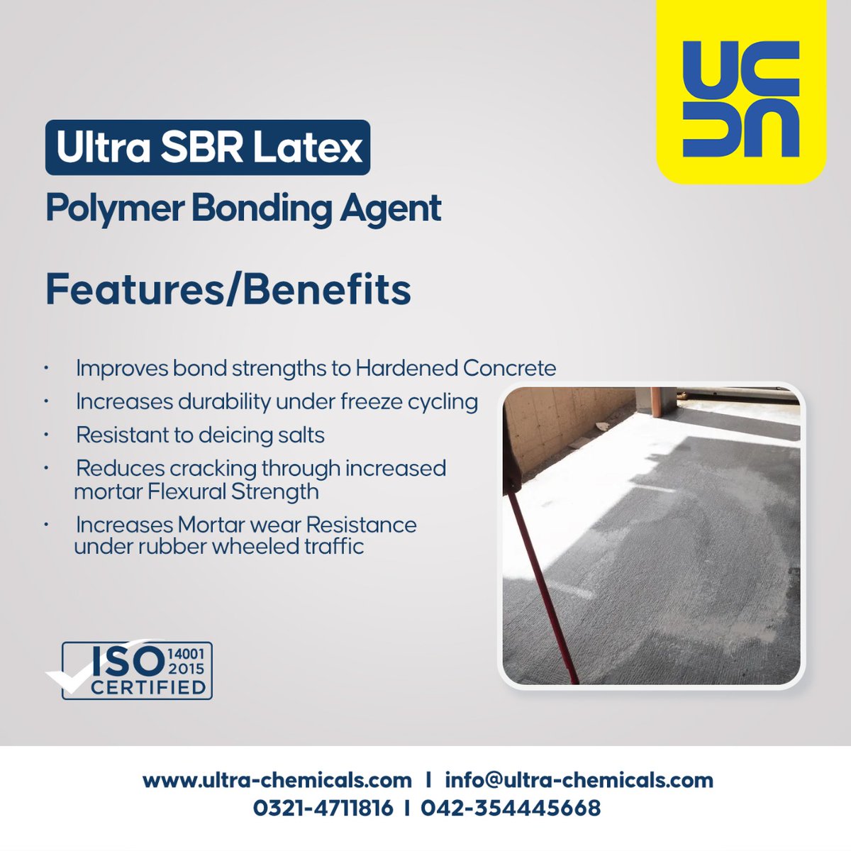 Ultra_Chemicals's tweet image. Is Ultra SBR Latex really a Perfect Polymer Bonding Agent for Your Buildings? 
☎️ : 04235445668
📱 : 03214711816
#ultraconstructionchemicals #sbrlatex #sbrwaterproofing #weatherguard #construction #tilegrout #floorhardener #concreteadmixture #tilecleaner #putty #epoxygrout