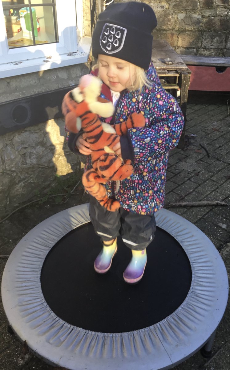 Nursery celebrated Winnie the Pooh Day this week by searching for the cuddly characters in the Nursery garden.  They bounced like an excited Tigger, reassured a shy Piglet, took Winnie the Pooh for a ride in their tractor and smiled at Eeyore to cheer him up!
